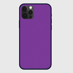 Чехол для iPhone 12 Pro Фиолетовая волна, цвет: 3D-черный