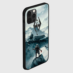 Чехол для iPhone 12 Pro Skyrim Warrior, цвет: 3D-черный — фото 2
