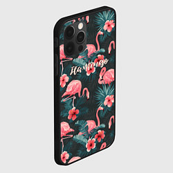 Чехол для iPhone 12 Pro Flamingo, цвет: 3D-черный — фото 2