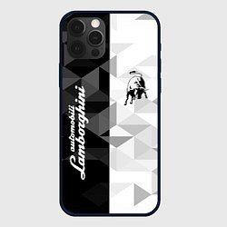 Чехол для iPhone 12 Pro Lamborghini, цвет: 3D-черный