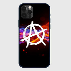 Чехол для iPhone 12 Pro АНАРХИЯ, цвет: 3D-черный
