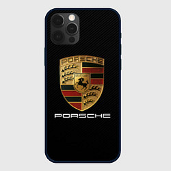 Чехол для iPhone 12 Pro PORSCHE, цвет: 3D-черный