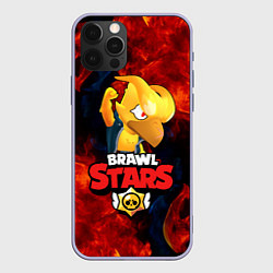 Чехол для iPhone 12 Pro BRAWL STARS CROW PHOENIX, цвет: 3D-светло-сиреневый