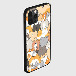 Чехол для iPhone 12 Pro Кошачья стая, цвет: 3D-черный — фото 2