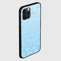 Чехол для iPhone 12 Pro Очень светлые голубые облака, цвет: 3D-черный — фото 2