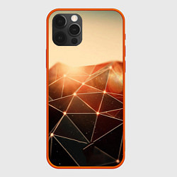Чехол для iPhone 12 Pro ABSTRACT DIGITAL, цвет: 3D-красный