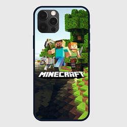 Чехол для iPhone 12 Pro Minecraft, цвет: 3D-черный