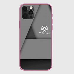 Чехол для iPhone 12 Pro VOLKSWAGEN, цвет: 3D-малиновый
