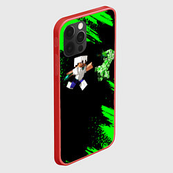 Чехол для iPhone 12 Pro MINECRAFT, цвет: 3D-красный — фото 2