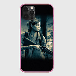 Чехол для iPhone 12 Pro THE LAST OF US спина Z, цвет: 3D-малиновый