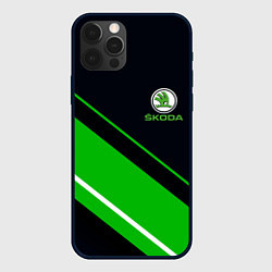 Чехол для iPhone 12 Pro SKODA, цвет: 3D-черный
