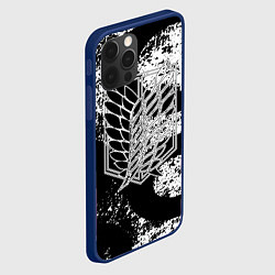 Чехол для iPhone 12 Pro Attack on titan, цвет: 3D-тёмно-синий — фото 2