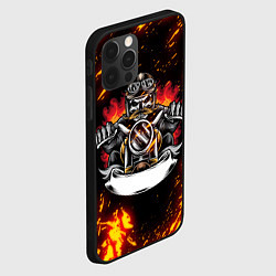 Чехол для iPhone 12 Pro Fire Biker Z, цвет: 3D-черный — фото 2