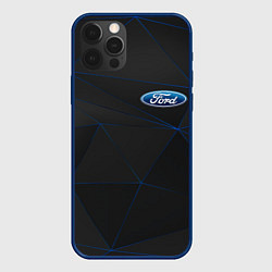 Чехол для iPhone 12 Pro FORD, цвет: 3D-тёмно-синий