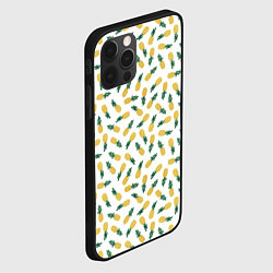 Чехол для iPhone 12 Pro Ананасы, цвет: 3D-черный — фото 2