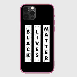 Чехол для iPhone 12 Pro Black lives matter Z, цвет: 3D-малиновый