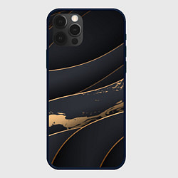 Чехол для iPhone 12 Pro Black gold, цвет: 3D-черный