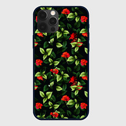 Чехол для iPhone 12 Pro Цветочный сад, цвет: 3D-черный