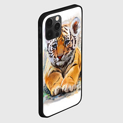 Чехол для iPhone 12 Pro Tiger Art, цвет: 3D-черный — фото 2