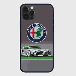 Чехол для iPhone 12 Pro Alfa Romeo motorsport, цвет: 3D-черный