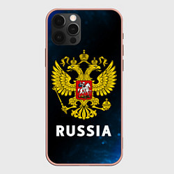 Чехол для iPhone 12 Pro RUSSIA РОССИЯ, цвет: 3D-светло-розовый