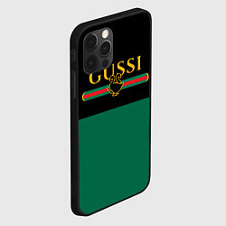 Чехол для iPhone 12 Pro GUSSI ГУСИ, цвет: 3D-черный — фото 2