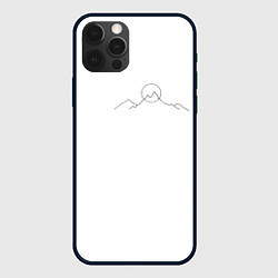 Чехол для iPhone 12 Pro Минимализм силуэт горы, цвет: 3D-черный