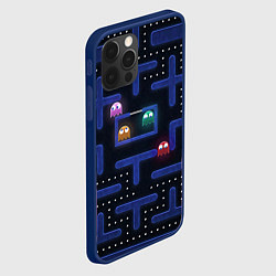 Чехол для iPhone 12 Pro Pacman, цвет: 3D-тёмно-синий — фото 2