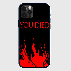 Чехол для iPhone 12 Pro YOU DIED, цвет: 3D-черный