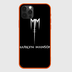 Чехол для iPhone 12 Pro Marilyn Manson, цвет: 3D-красный