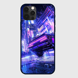 Чехол для iPhone 12 Pro Cyberpunk city, цвет: 3D-черный
