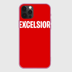 Чехол для iPhone 12 Pro EXCELSIOR, цвет: 3D-малиновый