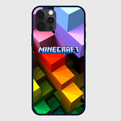 Чехол для iPhone 12 Pro Minecraft - pattern, цвет: 3D-черный