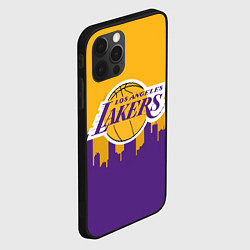 Чехол для iPhone 12 Pro LOS ANGELES LAKERS, цвет: 3D-черный — фото 2