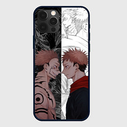 Чехол для iPhone 12 Pro Jujutsu Kaisen Сукуна х Юдзи, цвет: 3D-черный