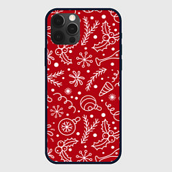 Чехол для iPhone 12 Pro Новогоднее настроение, цвет: 3D-черный
