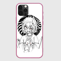 Чехол для iPhone 12 Pro Ahegao, цвет: 3D-малиновый