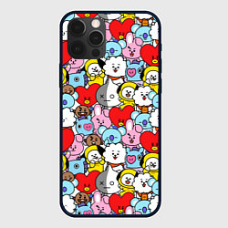 Чехол для iPhone 12 Pro BT21 BTS, цвет: 3D-черный