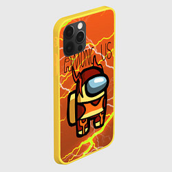 Чехол для iPhone 12 Pro Among Us Lightning Z, цвет: 3D-желтый — фото 2
