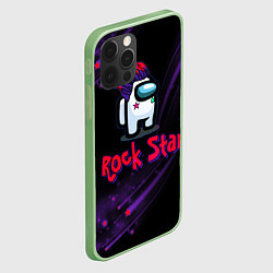 Чехол для iPhone 12 Pro Among Us Rock Star, цвет: 3D-салатовый — фото 2