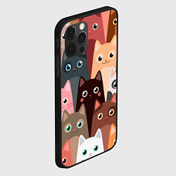 Чехол для iPhone 12 Pro Котики мультяшные, цвет: 3D-черный — фото 2