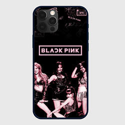 Чехол для iPhone 12 Pro BLACKPINK, цвет: 3D-черный