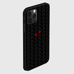 Чехол для iPhone 12 Pro Уточки паттерн текстура 18, цвет: 3D-черный — фото 2