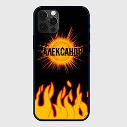 Чехол для iPhone 12 Pro Александр, цвет: 3D-черный