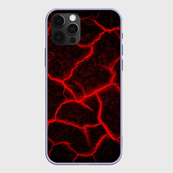 Чехол для iPhone 12 Pro ЛАВА ЛАВОВЫЕ ТРЕЩИНЫ LAVA, цвет: 3D-светло-сиреневый