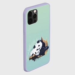 Чехол для iPhone 12 Pro Акварельные панды, цвет: 3D-светло-сиреневый — фото 2