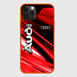 Чехол для iPhone 12 Pro Audi, цвет: 3D-красный