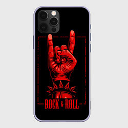 Чехол для iPhone 12 Pro Rock & Roll, цвет: 3D-светло-сиреневый