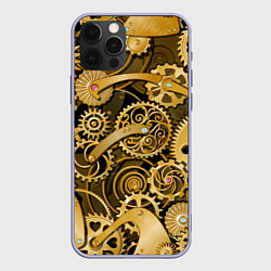 Чехол для iPhone 12 Pro Стимпанк механизмы шестеренки, цвет: 3D-светло-сиреневый