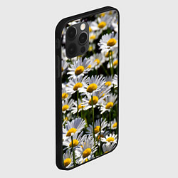 Чехол для iPhone 12 Pro Ромашки, цвет: 3D-черный — фото 2